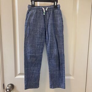 Mini Boden Chambray Blue Smart Pull-On Pants Elastic Waist Boys Size 6 years